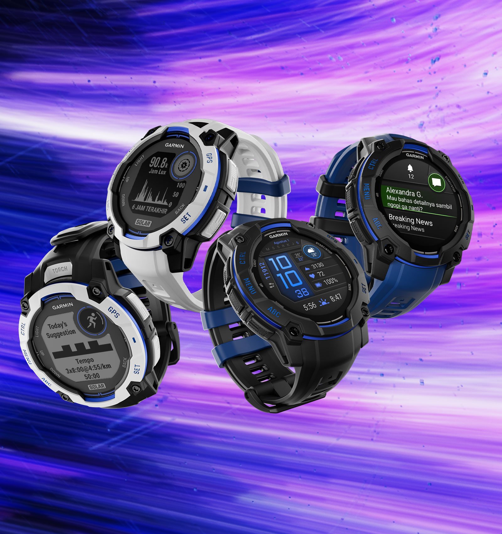Instinct 3 Supernova - Edisi TerbatasSmartwatch GPS outdoor tangguh