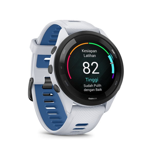 Forerunner 265 Jam Tangan GPS Pengukur Detak Jantung White Smartwatch Garmin Indonesia