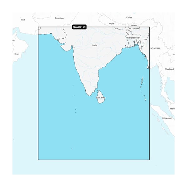 Indian Subcontinent  - Peta Laut