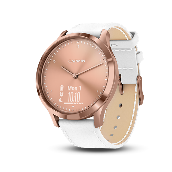 garmin vivomove hr fitness tracker white rose gold